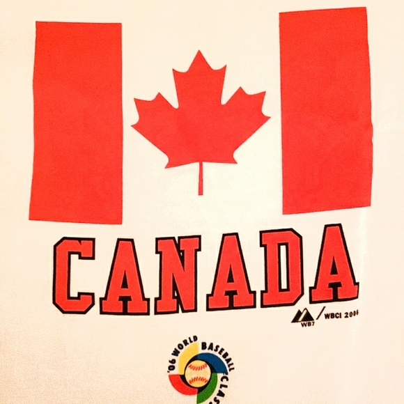 VTG. WBC / World Baseball Classic CANADA T-SHIRT 1st Year Free Shipping ( M ) - Picture 5 of 10